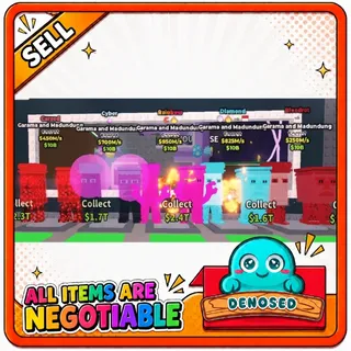 BUNDLE CHEAPSKIE NUMBER #6 (HIGH TIER COLORED GARAMA AND MADUNDUNG)- STEAL A BRAINROT