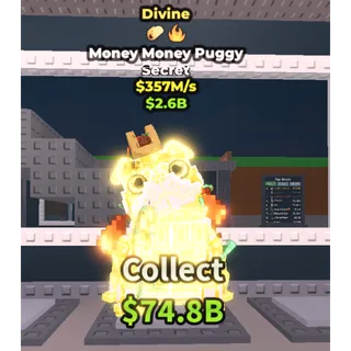 DIVINE MONEY MONEY PUGGY W/ 2 TRAITS- STEAL A BRAINROT
