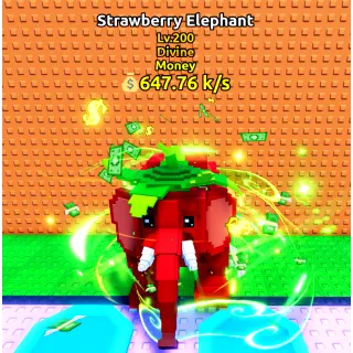 STRAWBERRY ELEPHANT- MAX LEVEL 200 (ESCAPE TSUNAMI BRAINROT)