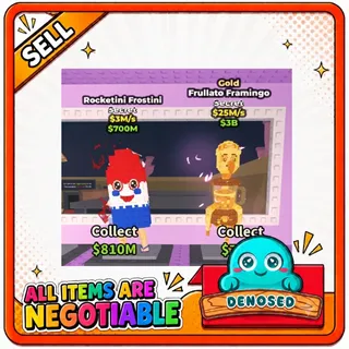 BUNDLE (ROCKETINI FROSTINI AND FRULLATO FRAMINGO)- STEAL A BRAINROT