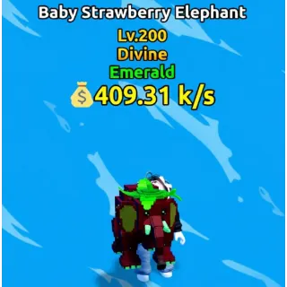 BABY STRAWBERRY ELEPHANT- MAX LEVEL 200 (ESCAPE TSUNAMI FOR BRAINROTS)