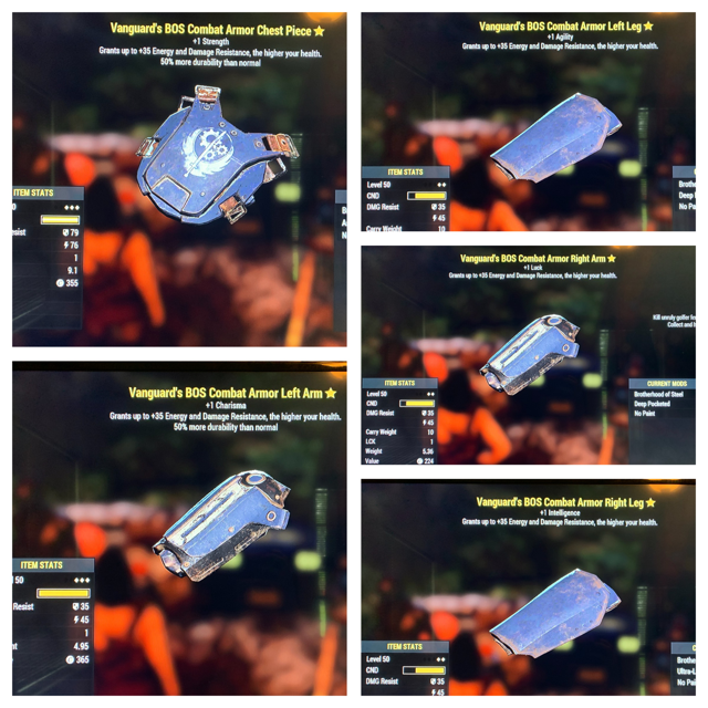 Apparel Vanguard S Bos Combat Armor Full Matching Set In Game Items Gameflip