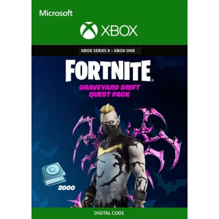 Fortnite - Graveyard Drift Quest Pack + 2000 V-Bucks Challenge XBOX