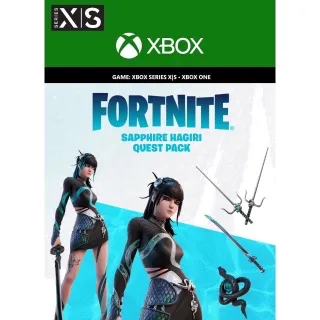 Fortnite - Sapphire Hagiri Quest Pack + 1500 V-Bucks Challenge XBOX LIVE Key Turkey