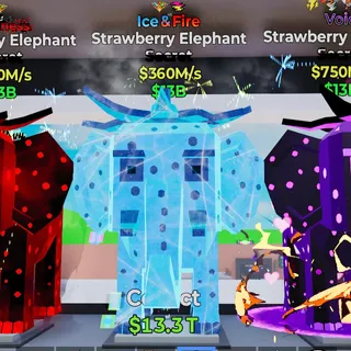 360M/s Ice & Fire Strawberry Elephant w/ 2 Traits