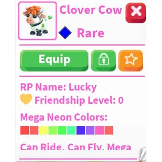 Adopt me! mega clover cow 