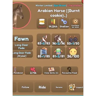 Wild horse islands fawn arabian