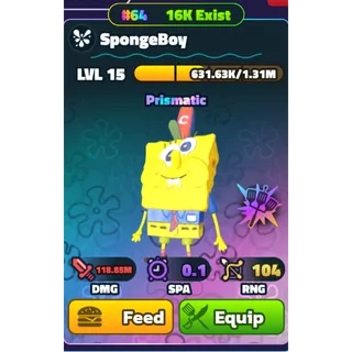 RARE SERIAL 64 NORMAL SPONGEBOY