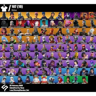 Fortnite FOUNDER'S EDITION Account - Black Knight + OG Skins | PL 136 | 107 Skins | 140 Backblings | Full Access 