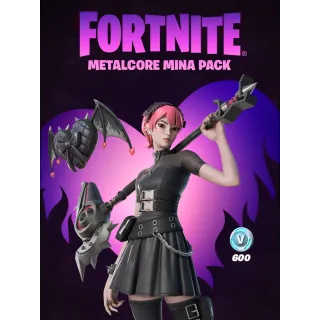 FORTNITE METALCORE MINA PACK + 600 V-BUCKS Any Platform GLOBAL 