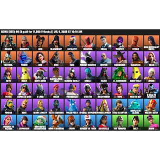 Fortnite Account | 60 Skins | LVL 1237 | DEMI・ Shogun・Tempest・Catalyst・Luxe | 300 V-Bucks | Full Access