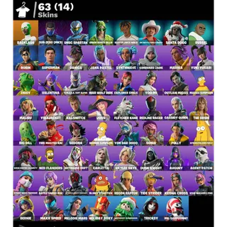 Fortnite OG Account - 63 Skins | Dogg Treat + Snoop's Holladizzle Bass + Valentina + Winterfest Bushranger | Full Access