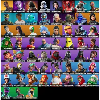 Fortnite Account | 58 Skins | Travis Scott | Axe of Champions | Petrol Pump | Wakandan Salute
