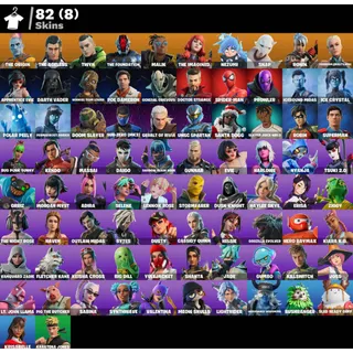 Fortnite OG Account - 82 Skins | Spider-Man + General Grievous + Baymax + Cacodemon | 50 V-Bucks | Full Access 