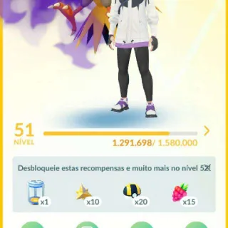 Pokémon Go Account Level 51 Yellow Team (Instinct) 01 Eternatus