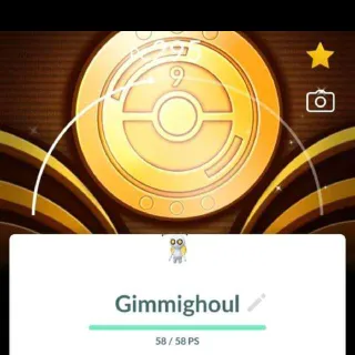 Shiny Gimmighoul 9th Anniversary Edition Pokémon go