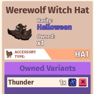Werewolf Witch Hat - Horse Life