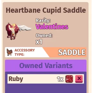 Heartbane Cupid Saddle - Horse Life