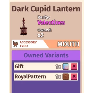 x2 Dark Cupid Lantern - Horse Life