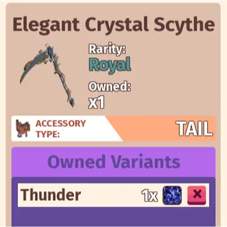 Elegant Crystal Scythe - Horse Life