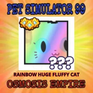 RAINBOW HUGE FLUFFY CAT