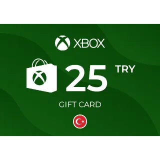 XBOX GIFT CARD 25 TL -TURKEY  ⚡ [𝐀𝐔𝐓𝐎 𝐃𝐄𝐋𝐈𝐕𝐄𝐑𝐘] ⚡