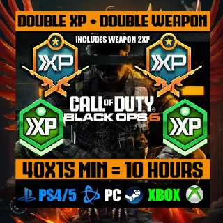 Call of Duty: Black Ops 6 - 10 Hours Double XP Boost + Double Weapon