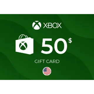 Xbox Live Gift Card 50 US - UNITED STATES⚡️ [𝐅𝐀𝐒𝐓 𝐃𝐄𝐋𝐈𝐕𝐄𝐑𝐘] ⚡️