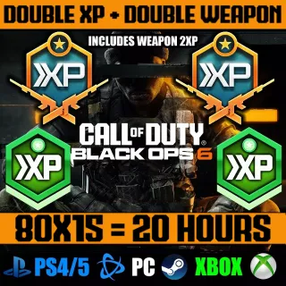 Call of Duty: Black Ops 6 - 20 Hours Double XP Boost + Double Weapon