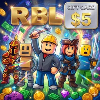 $5.00 Gift Card RBL (Stockable) 🎮ALL PLATFORMS🎮  ⚡️ [𝐅𝐀𝐒𝐓 𝐃𝐄𝐋𝐈𝐕𝐄𝐑𝐘] ⚡️