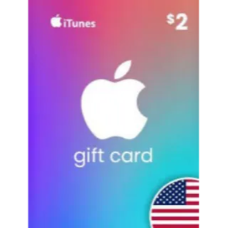 $2.00 iTunes Gift Card USA 🇺🇸