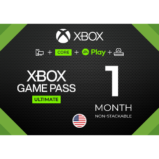 1 Month Xbox Game Pass Ultimate Xbox One / PC (US) (Non - Stackable)