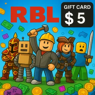 $5.00 Gift Card RBL (Stockable) 🎮ALL PLATFORMS🎮  ⚡️ [𝐅𝐀𝐒𝐓 𝐃𝐄𝐋𝐈𝐕𝐄𝐑𝐘] ⚡️