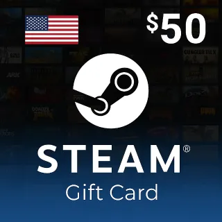 $50.00 STEAM GIFT CARD 🇺🇸  ⚡️ [𝐅𝐀𝐒𝐓 𝐃𝐄𝐋𝐈𝐕𝐄𝐑𝐘] ⚡️