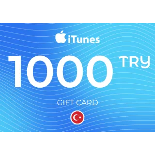 iTunes Gift Card 1000 TRY Key - TURKEY   ⚡️ [𝐅𝐀𝐒𝐓 𝐃𝐄𝐋𝐈𝐕𝐄𝐑𝐘] ⚡️