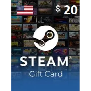 $20.00 STEAM GIFT CARD  🇺🇸 ⚡️ [𝐅𝐀𝐒𝐓 𝐃𝐄𝐋𝐈𝐕𝐄𝐑𝐘] ⚡️
