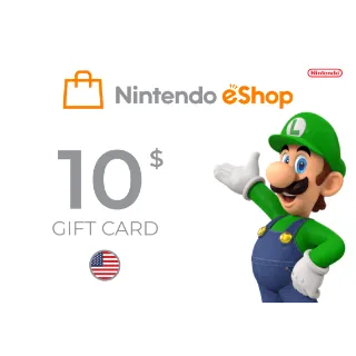 Nintendo eShop Card 10 USD  - UNITED STATES ⚡️ [𝐅𝐀𝐒𝐓 𝐃𝐄𝐋𝐈𝐕𝐄𝐑𝐘] ⚡️