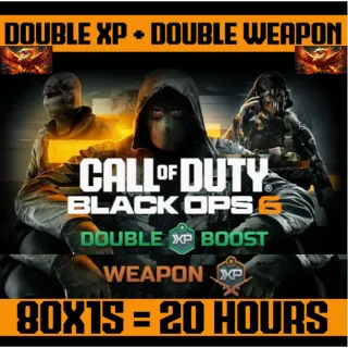 🔥🔥🔥Call of Duty: Black Ops 6 | 20 Hours Double XP Boost + 20 Hours Weapon XP Boost🔥🔥🔥