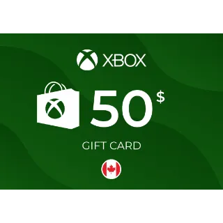 Xbox Live Gift Card 50 CAD - CANADA   ⚡️ [𝐅𝐀𝐒𝐓 𝐃𝐄𝐋𝐈𝐕𝐄𝐑𝐘] ⚡️