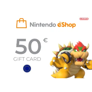 Nintendo eShop Card 50 EUR - EUROPE ⚡️ [𝐅𝐀𝐒𝐓 𝐃𝐄𝐋𝐈𝐕𝐄𝐑𝐘] ⚡️