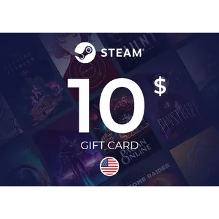 Steam Wallet Gift Card 10 USD ⚡️ [𝐅𝐀𝐒𝐓 𝐃𝐄𝐋𝐈𝐕𝐄𝐑𝐘] ⚡️