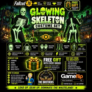 Glowing Skeleton Costume Set