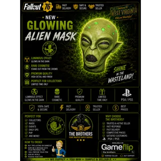 GLOWING ALIEN MASK