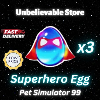 3x Superhero Egg