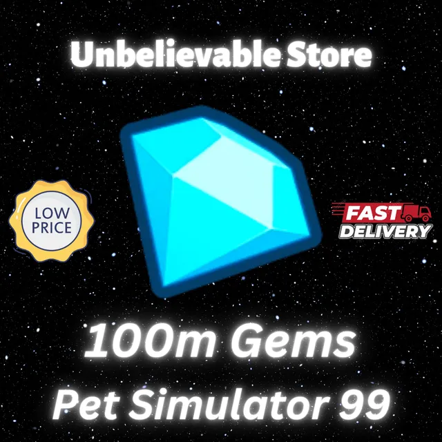 100m Gems - Pet Simulator 99 Game Items - Gameflip