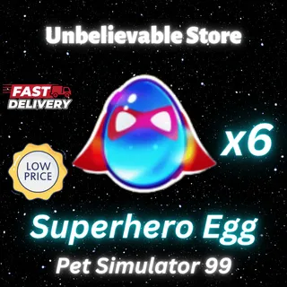 6x Superhero Egg