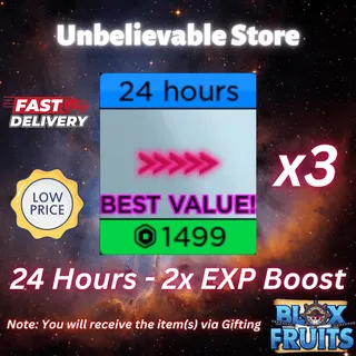 3x 24 Hours - 2x EXP Boost