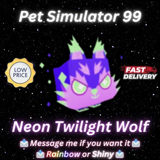 Neon Twilight Wolf