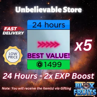 5x 24 Hours - 2x EXP Boost