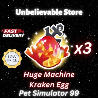 3x Huge Machine Kraken Egg